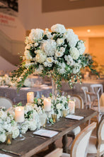 Load image into Gallery viewer, White Radiance: Tall Rose and Hydrangea Centerpiece
