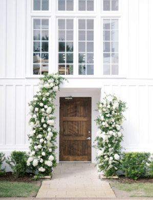 White Elegance: Half Moon Floral Arch